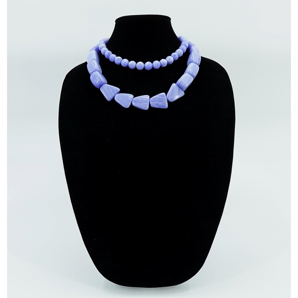Free People Cove Stone Choker Blue Necklace Layered Chunky Statement Mermaid